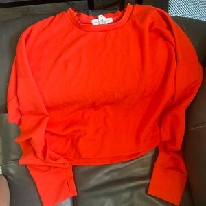 Medium orange cropped crew